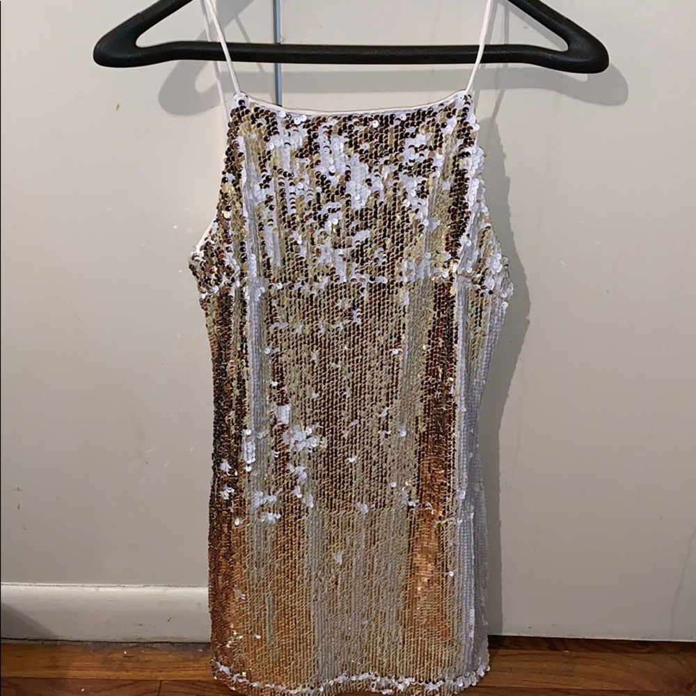 white and gold dress forever 21 Glitz & Glam Mini colorful dress